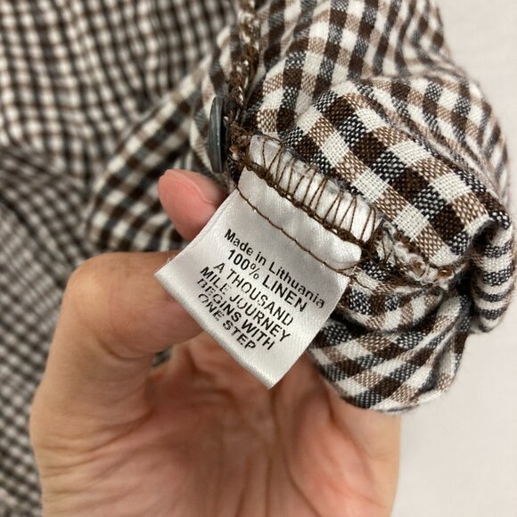 Flax Monochrome Gingham Blouse - Picture 8 of 11
